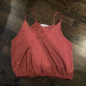 urban outfitters red cinched tank top